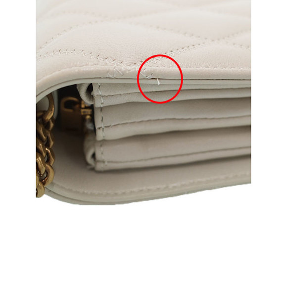 Saint Laurent Paris Monogram Angie Shoulder Bag Beige Black - Picture 8 of 9